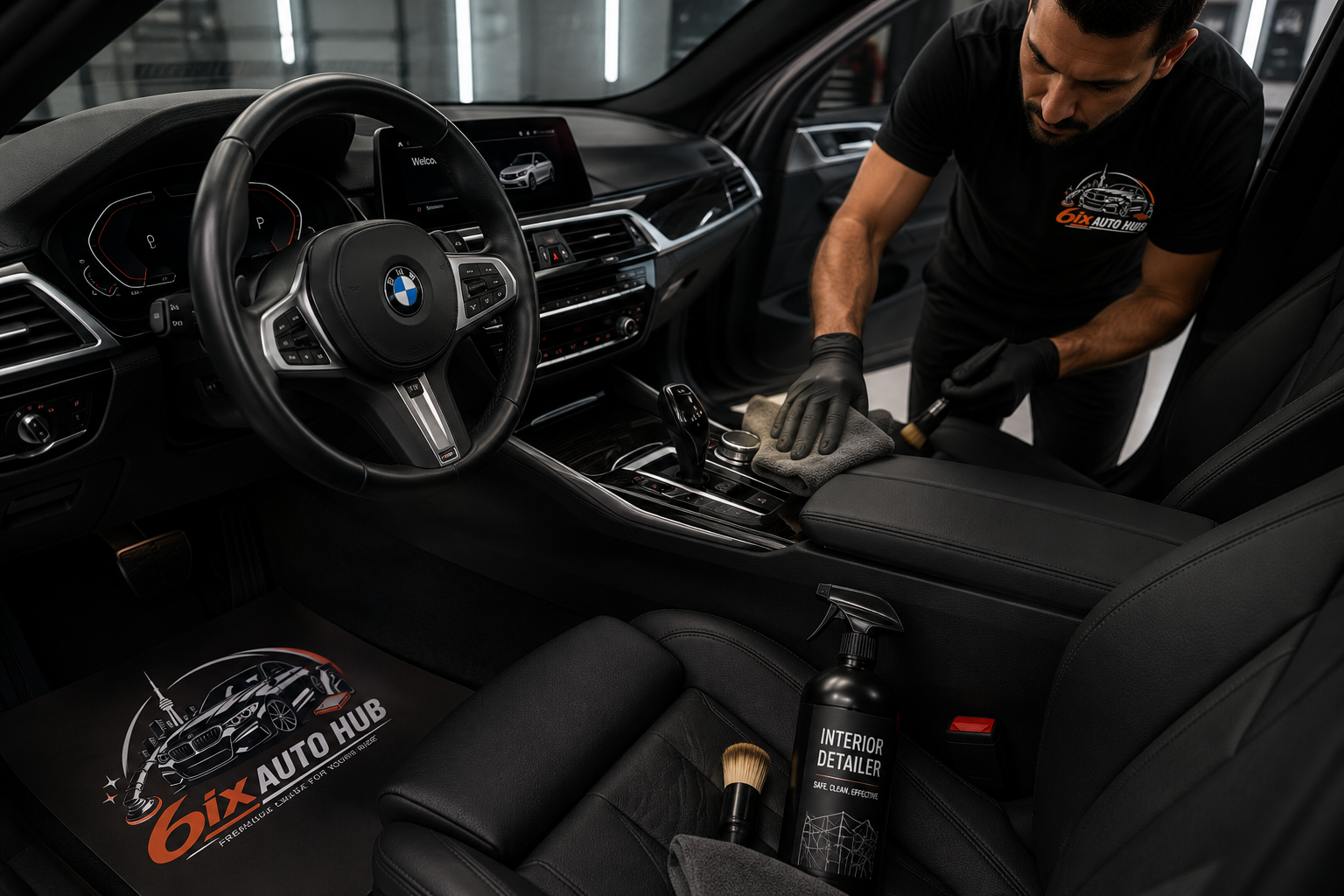 Interior detail of a clean car